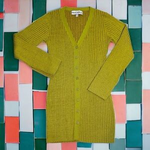 Rationalle Kara Olive Heavy Rib Knit Cardigan Dress